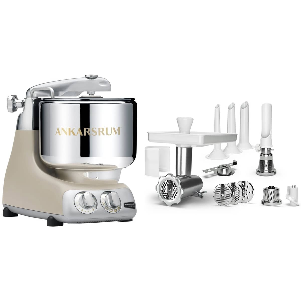 Assistent Original AKM6230B + Köttkvarn Komplett, harmony beige