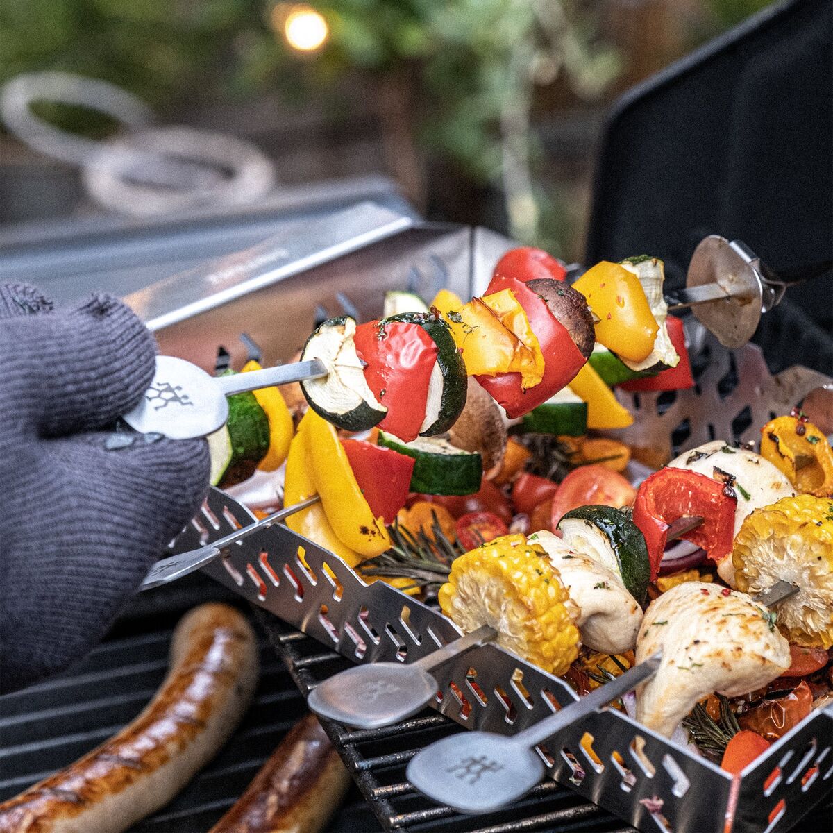 BBQ+ grillkori suorakaidemalli 2 st, small + medium