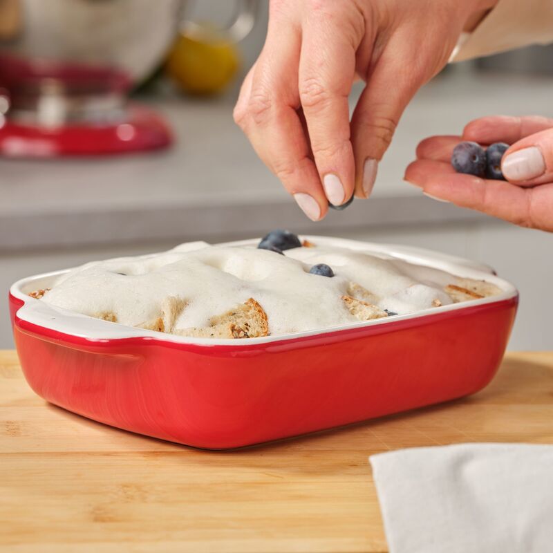 Ugnsform med lock 26x15,5x6,5 cm, röd