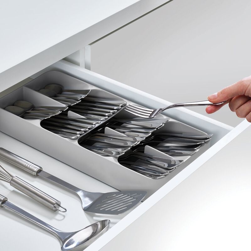 besticklåda 8 fack, grå