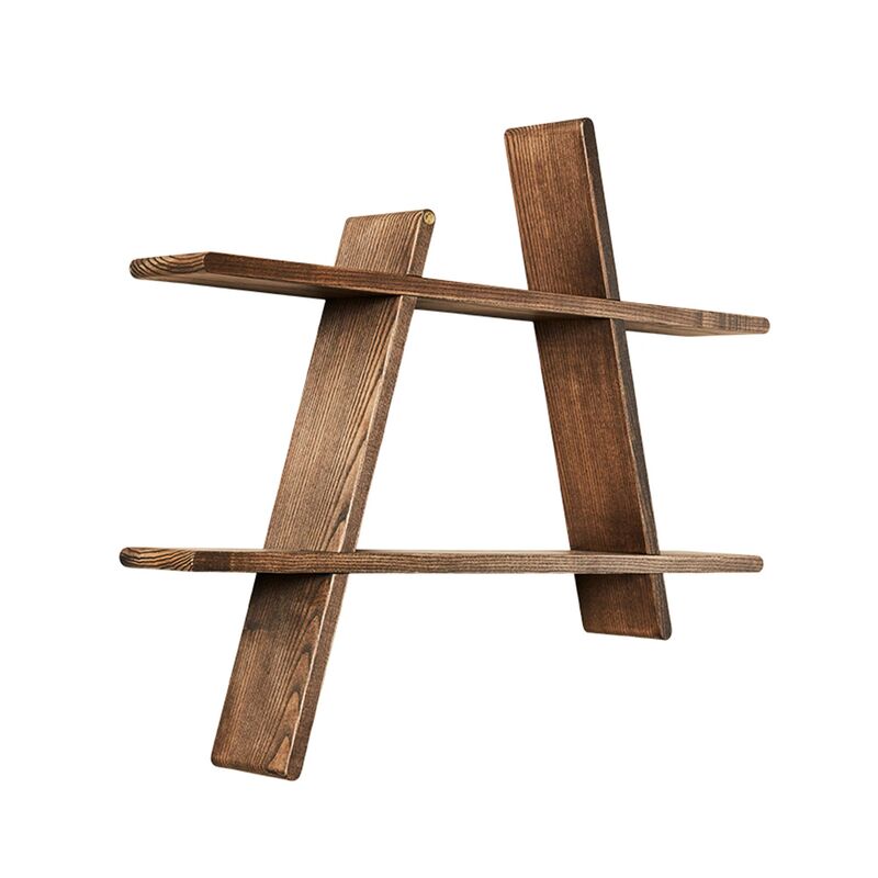 A-Shelf iso hylly, dark wood