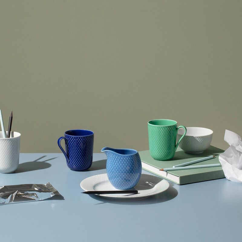 Rhombe Color krus med hank 33 cl, mørkeblå