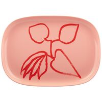 serveringsfat 23x32 cm, röd/rosa