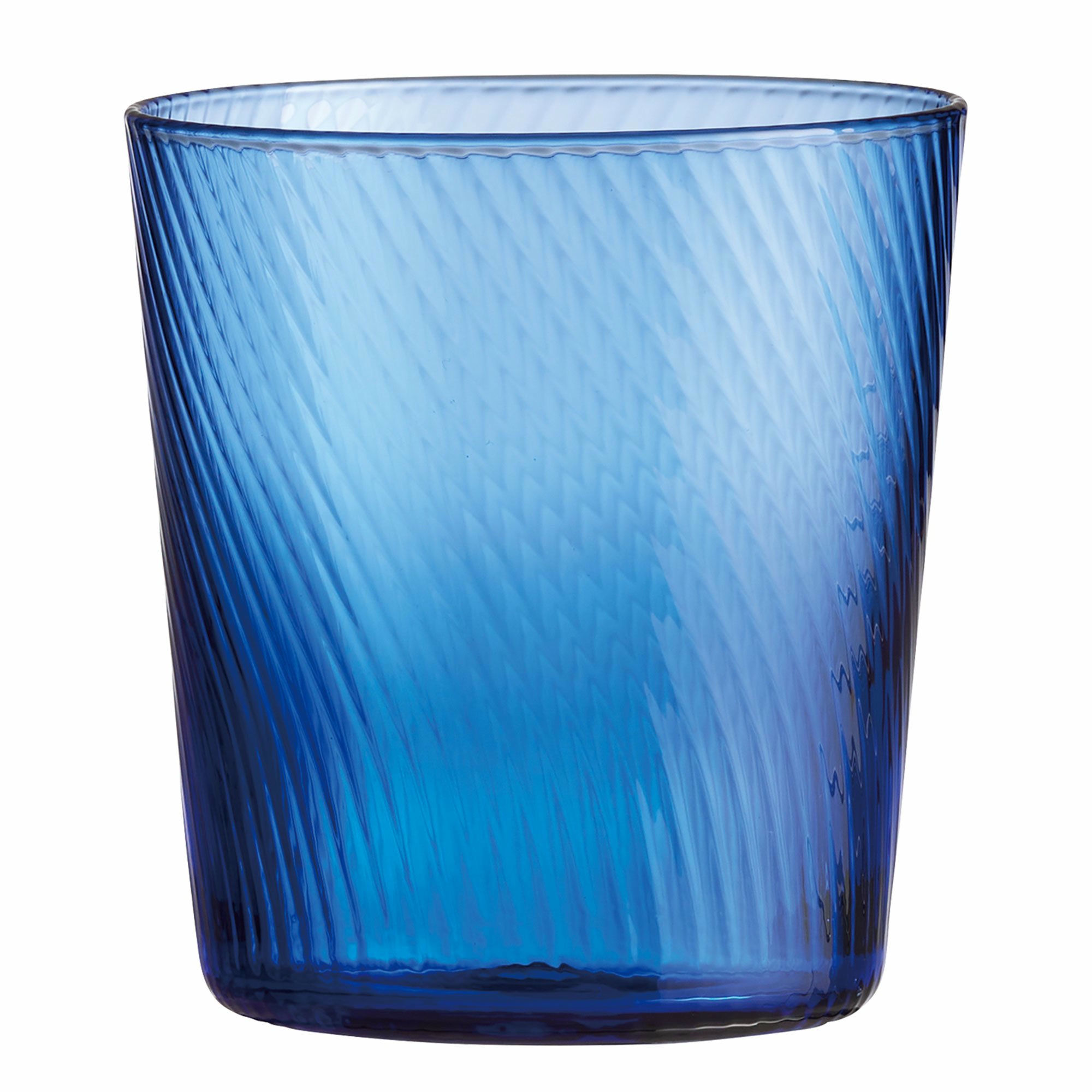 RAW Unique Swirl vannglass 30 cl, mørkeblå