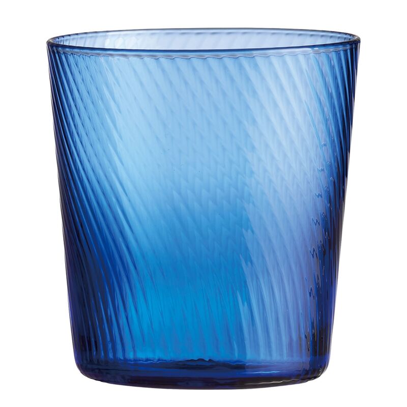 RAW Unique Swirl vandglas 30 cl, mørkblå