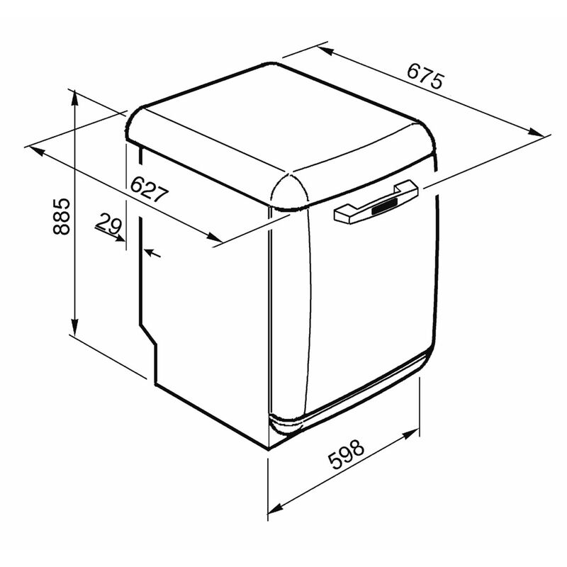 LVFABBL3 frittstående oppvaskmaskin 60 cm, svart