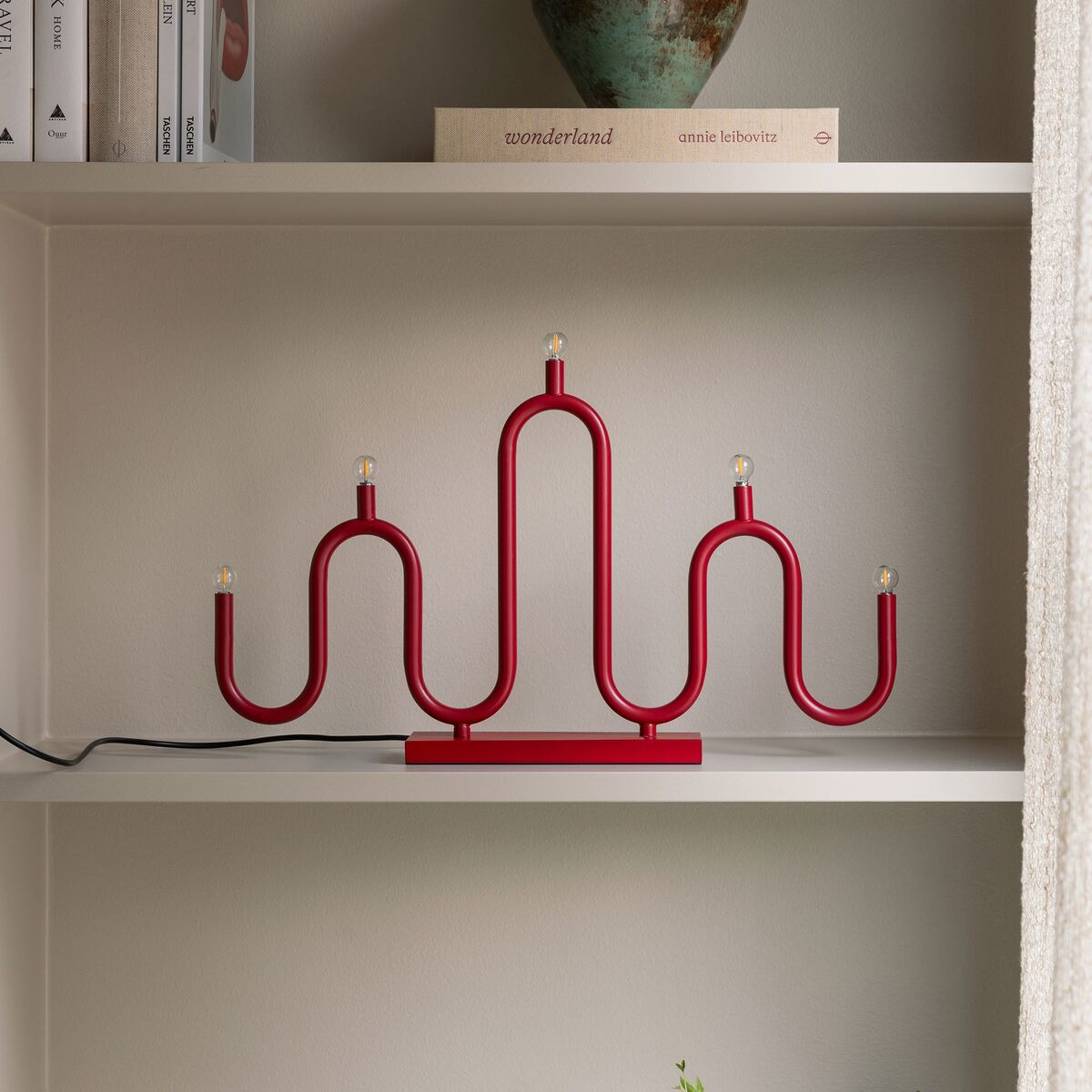 Noel 5 adventslysestake, rød