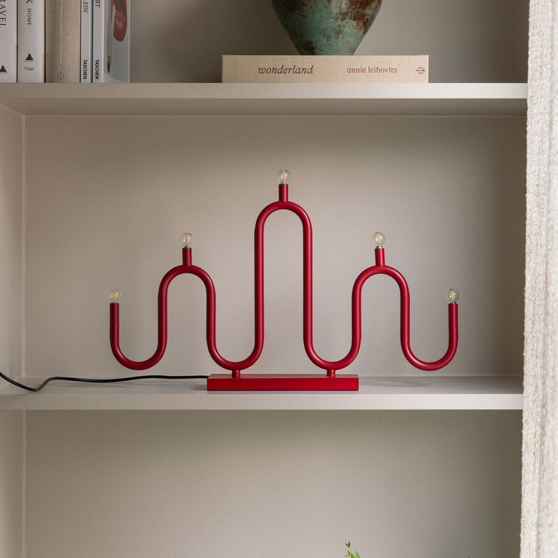 5 Adventsljusstake, röd