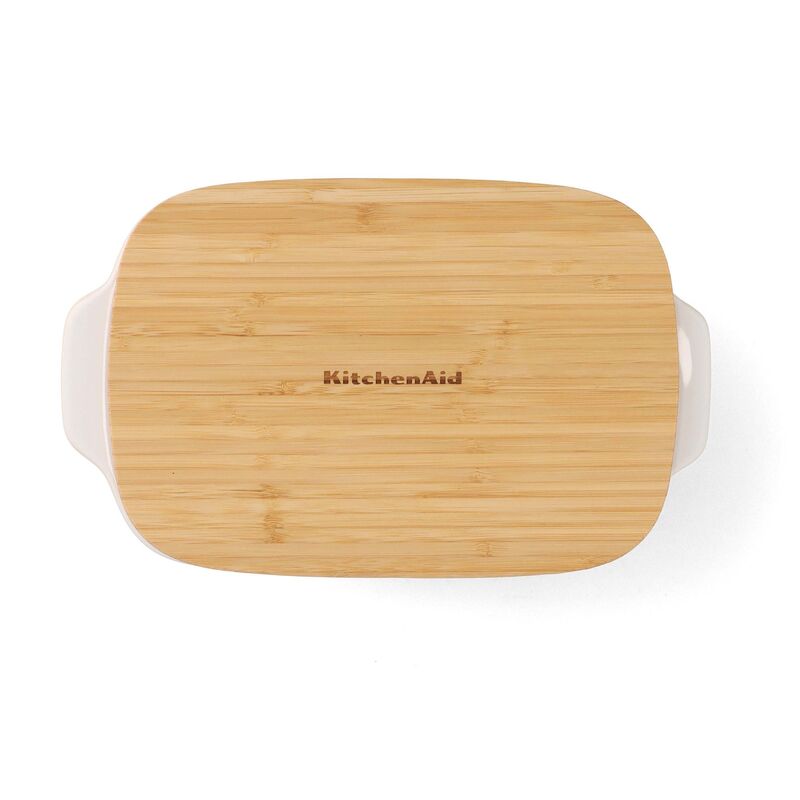 Ugnsform med lock 33x19,5x7,5 cm, creme