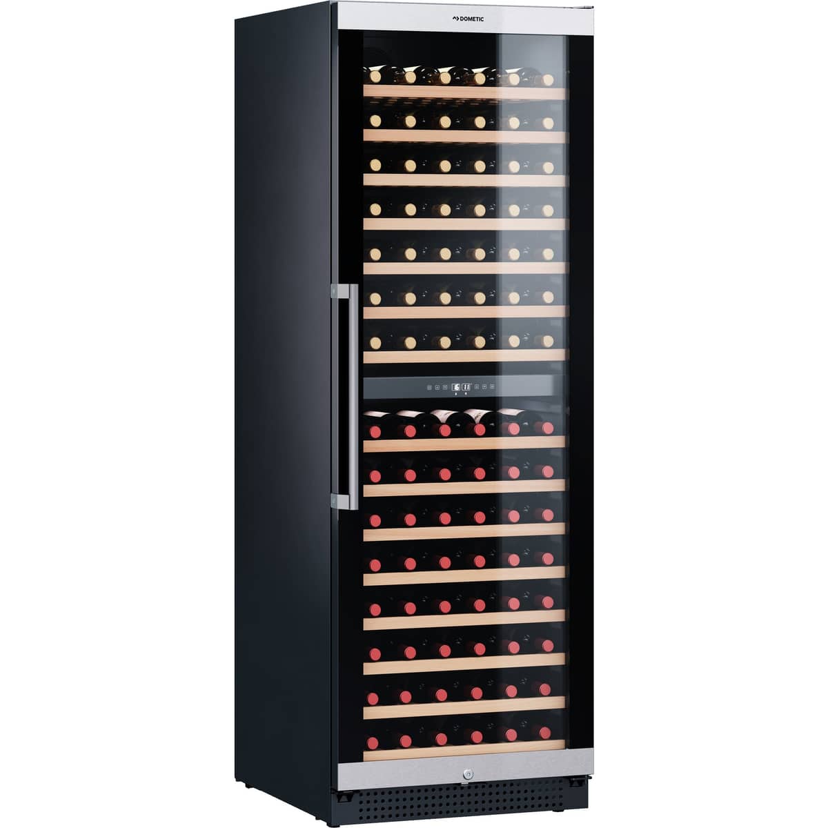 C154F vinkyl 2 temperatur zoner, svart/rostfritt stål