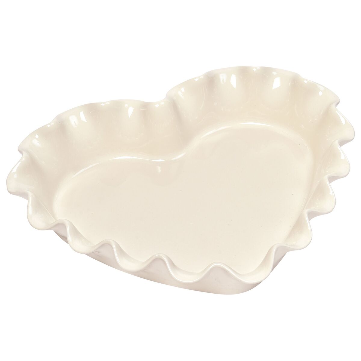 Hjärta pajform 1,5 liter, cream