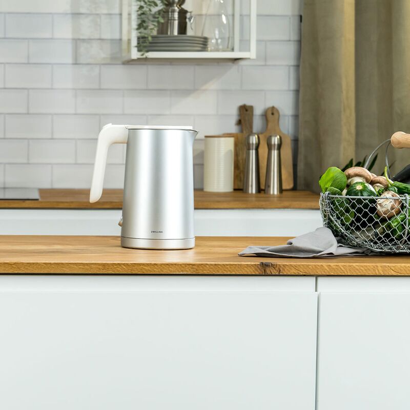 Enfinigy elkedel 1 liter, sølv/hvid