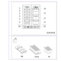 Arctic Collection 60 Duo innbyggbart vin- og ølkjøleskap, svart