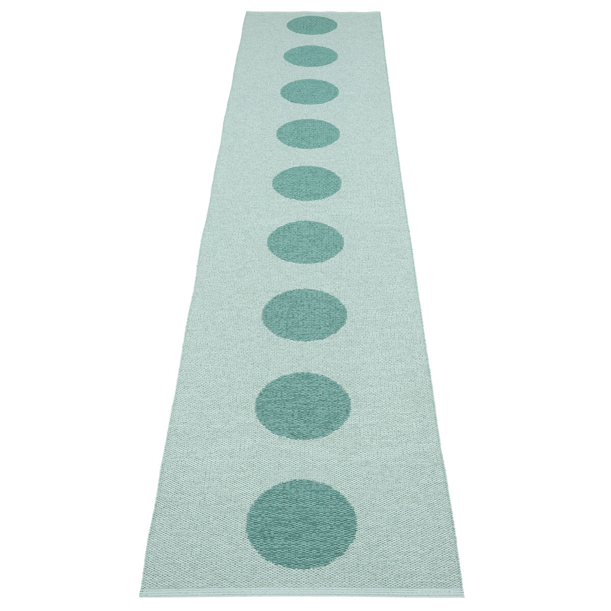Pappelina Vera Pop matta 70 × 360 cm, jade/turquoise