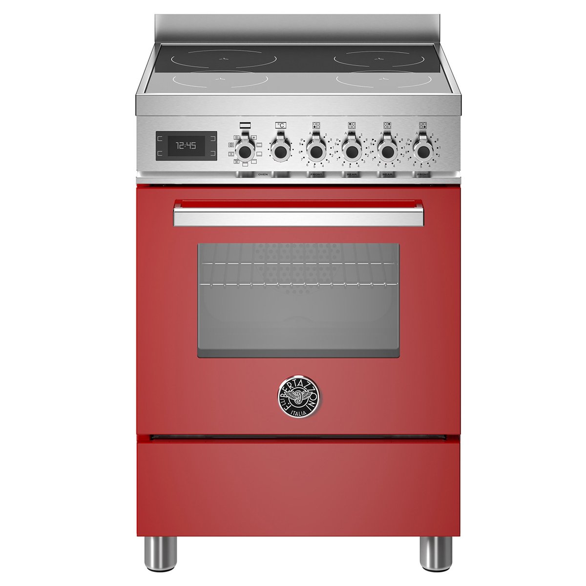 PRO64I1EROT Professional induktionsspis med singelugn, 60 cm, röd