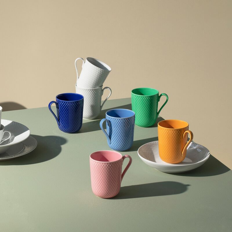 Rhombe Color krus med hank 33 cl, rosa