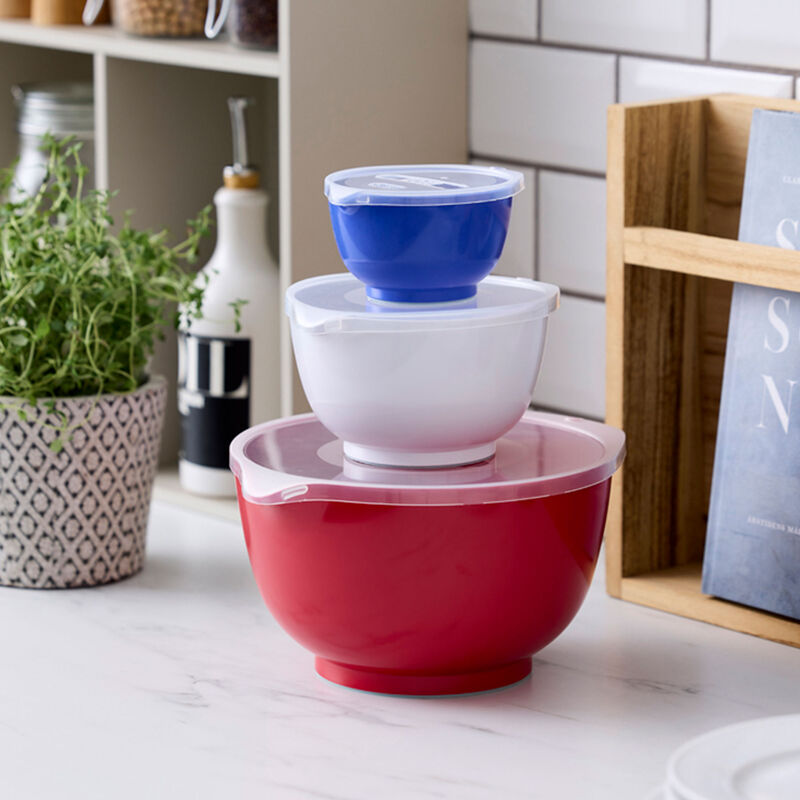 Margrethe sekoituskulhot 3 kpl & 3 kantta,mix 