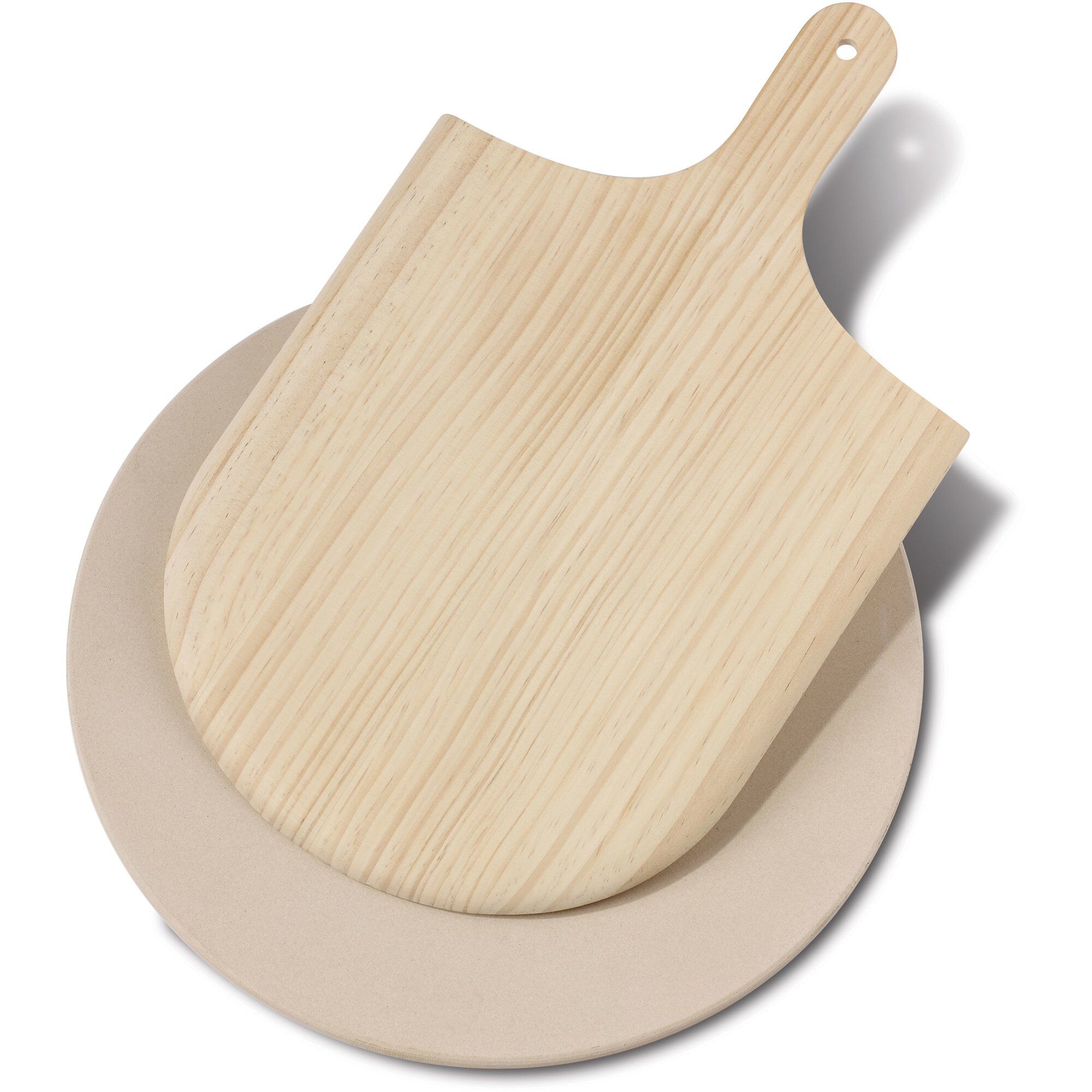 Pizzasten med spade 37,5 cm.