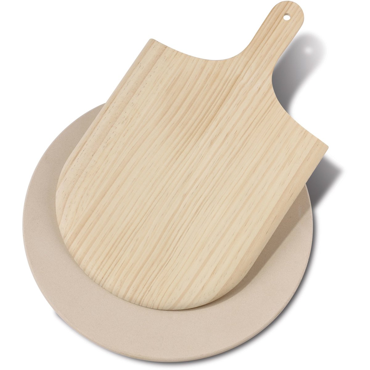 Pizzasten med spade 37,5 cm.