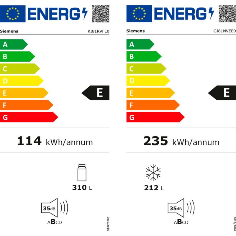 iQ300 KI81RVFE0 Kylskåp + GI81NVEE0 Frys, integrerad