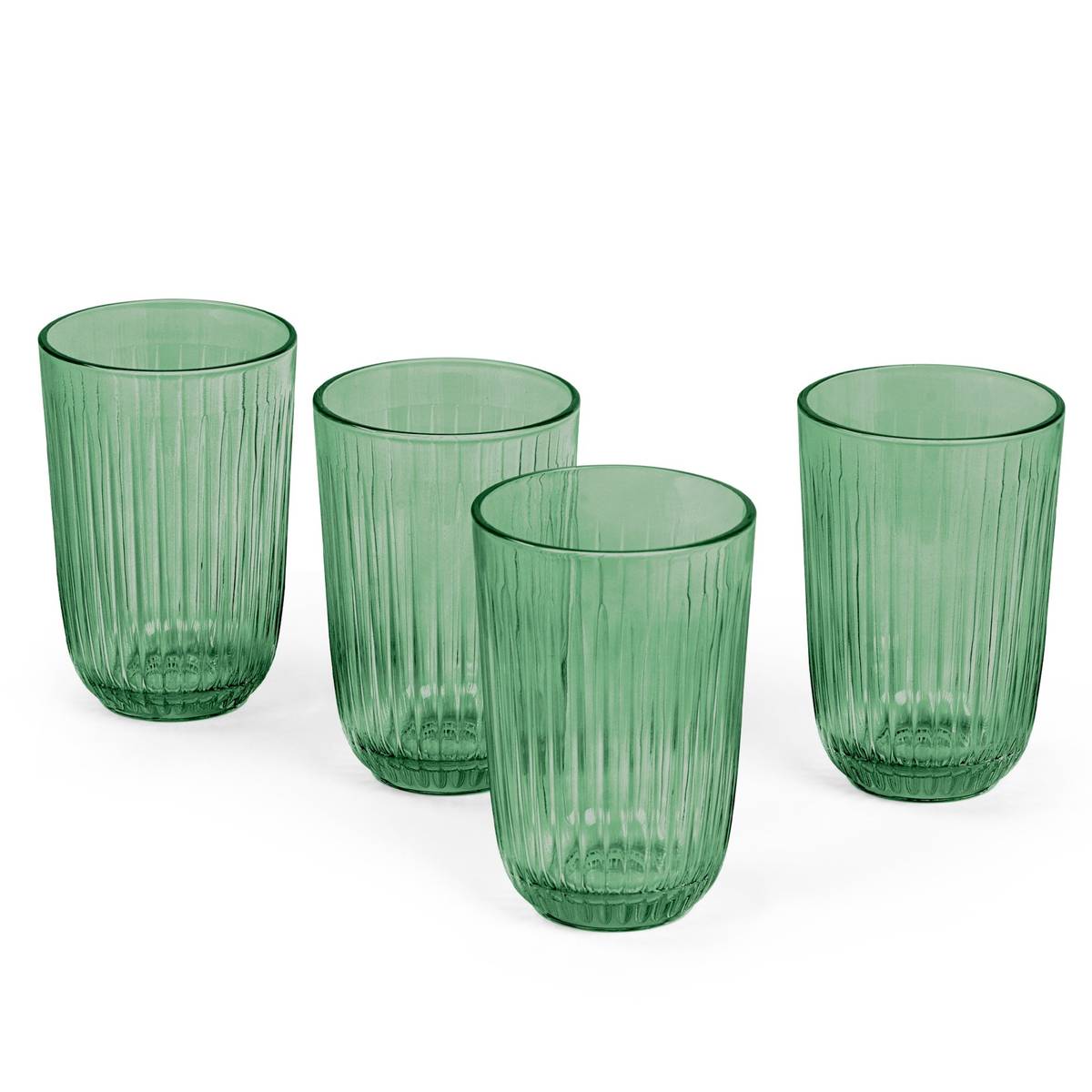 Hammershøi vandglas, 37 cl, Ø 8 cm, 4 stk, grøn
