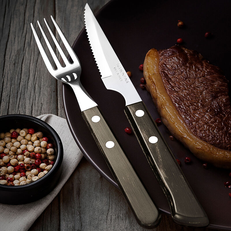 Steakbestik 12 dele, polywood