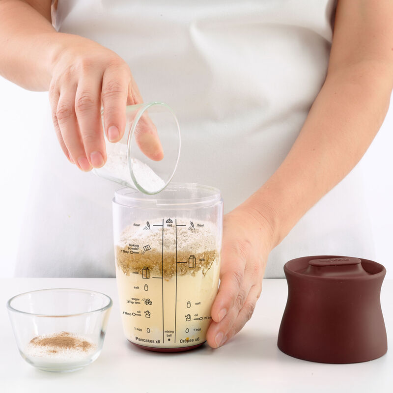 Shaker pannukakkusekoitin, ruskea