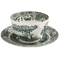 Heritage Green Italian tekopp med fat 20 cl, grønn/hvit