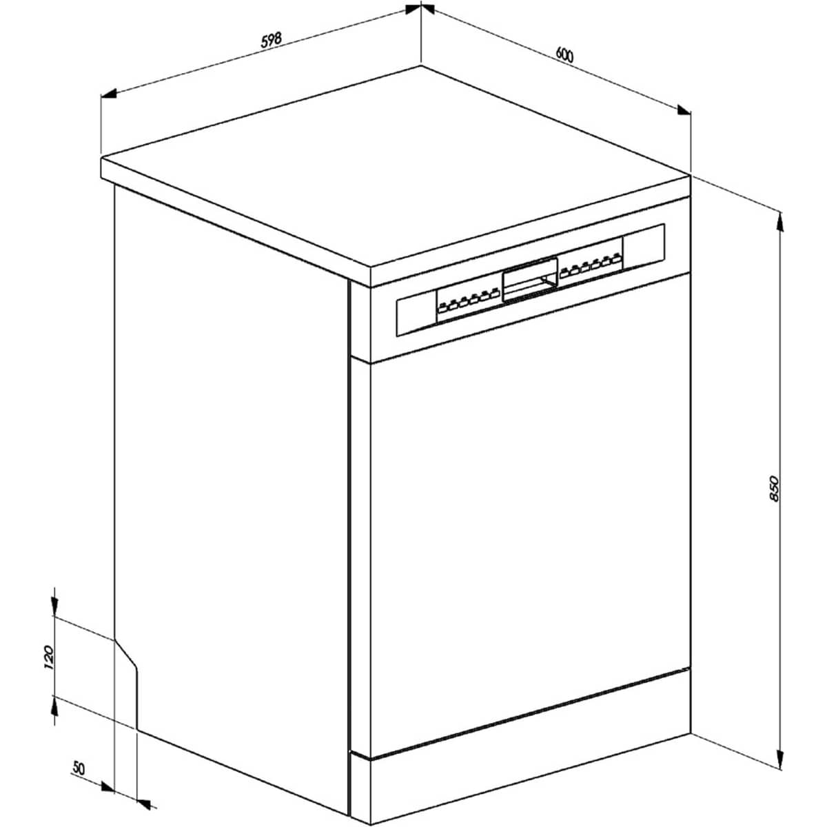 LVS344BQX fritstående opvaskemaskine 60 cm, rustfrit stål