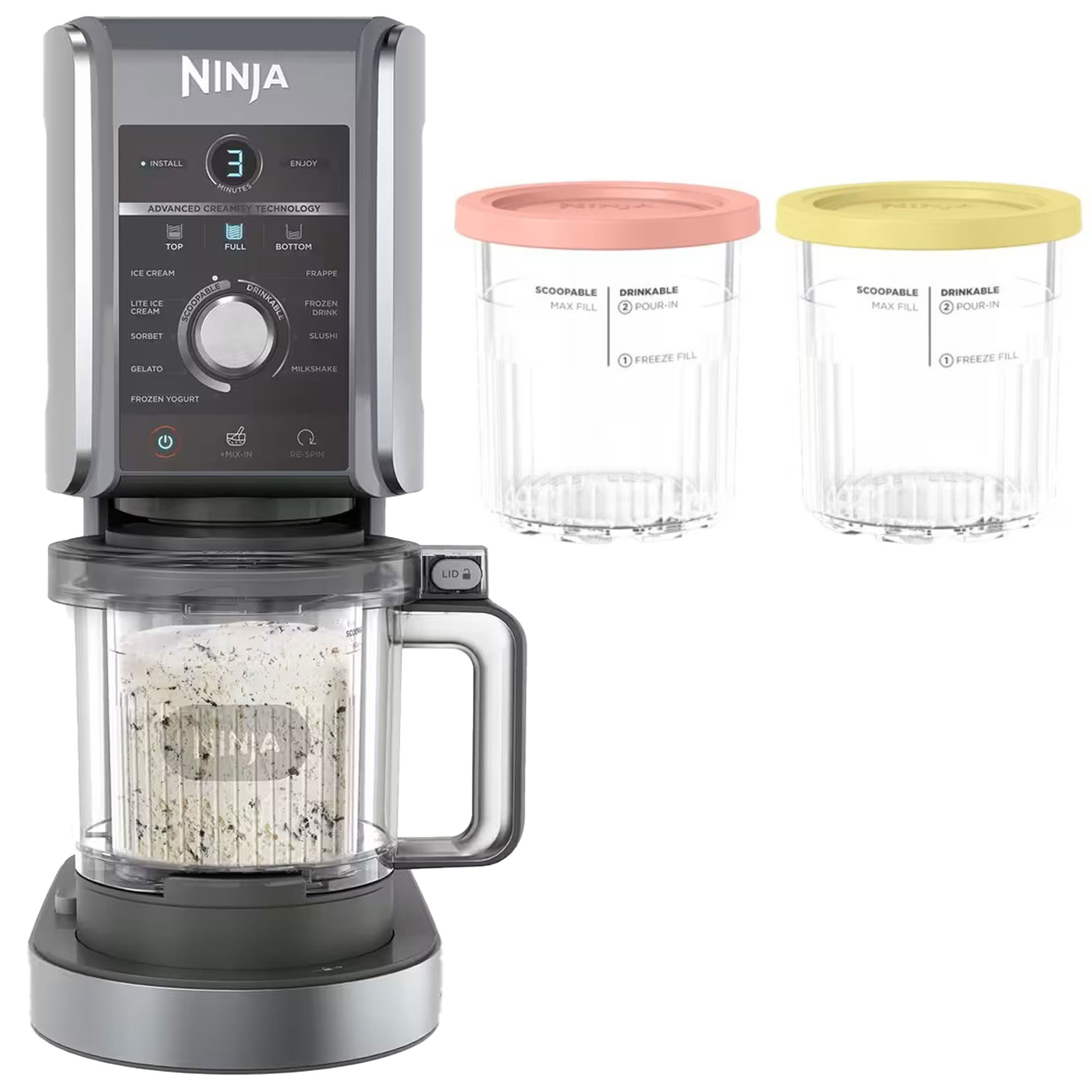 NC501 Creami Deluxe ismaskine med 2 ekstra beholdere