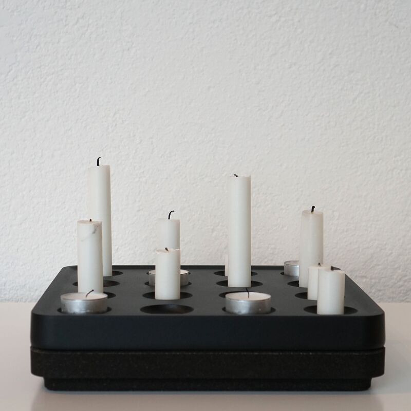 Korkskål, 4 cm, sort