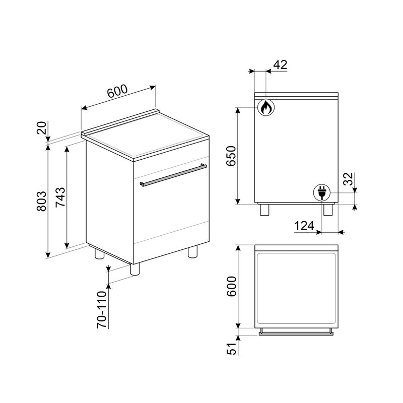 C6IPBLT2 Induktionskomfur 60 cm, sort