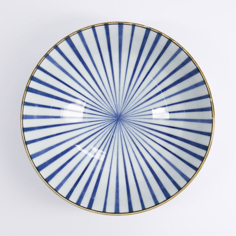 Tokyo Design Studio Natsu Tokusa Ramen skål 1000 ml, blå/vit