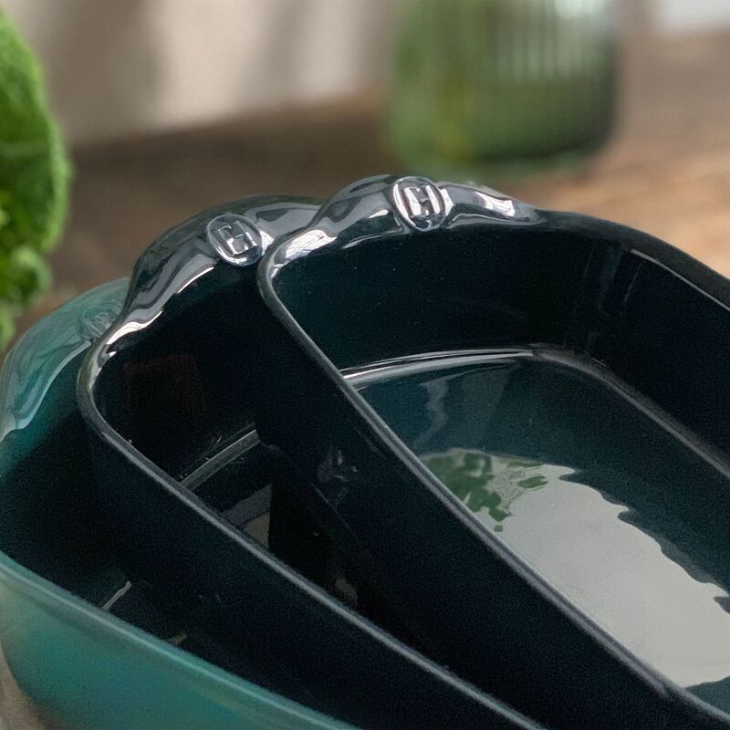 Rektangulær ovnfast fad (L) 4 liter, petrol