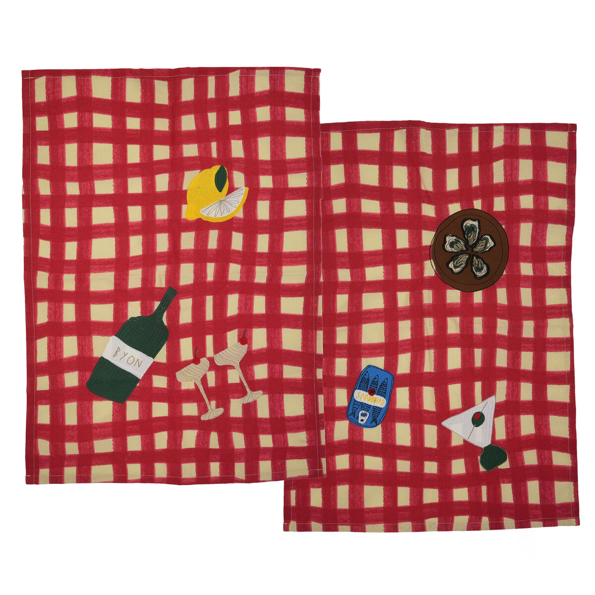 Sera kökshandduk 50 x 70 cm 2-pack, röd