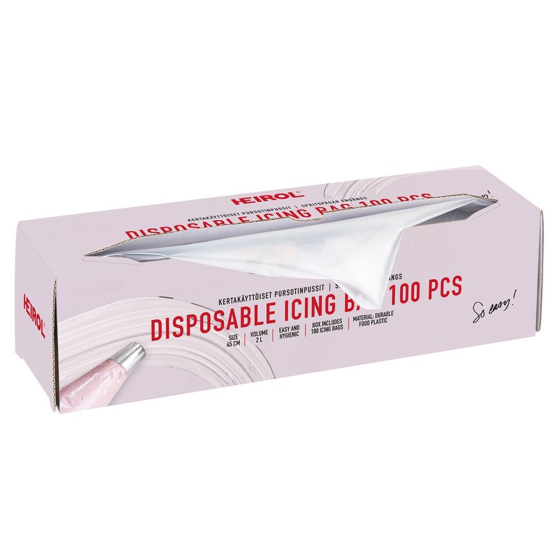 Sprøyteposer engangs 45 cm, 100-pakning