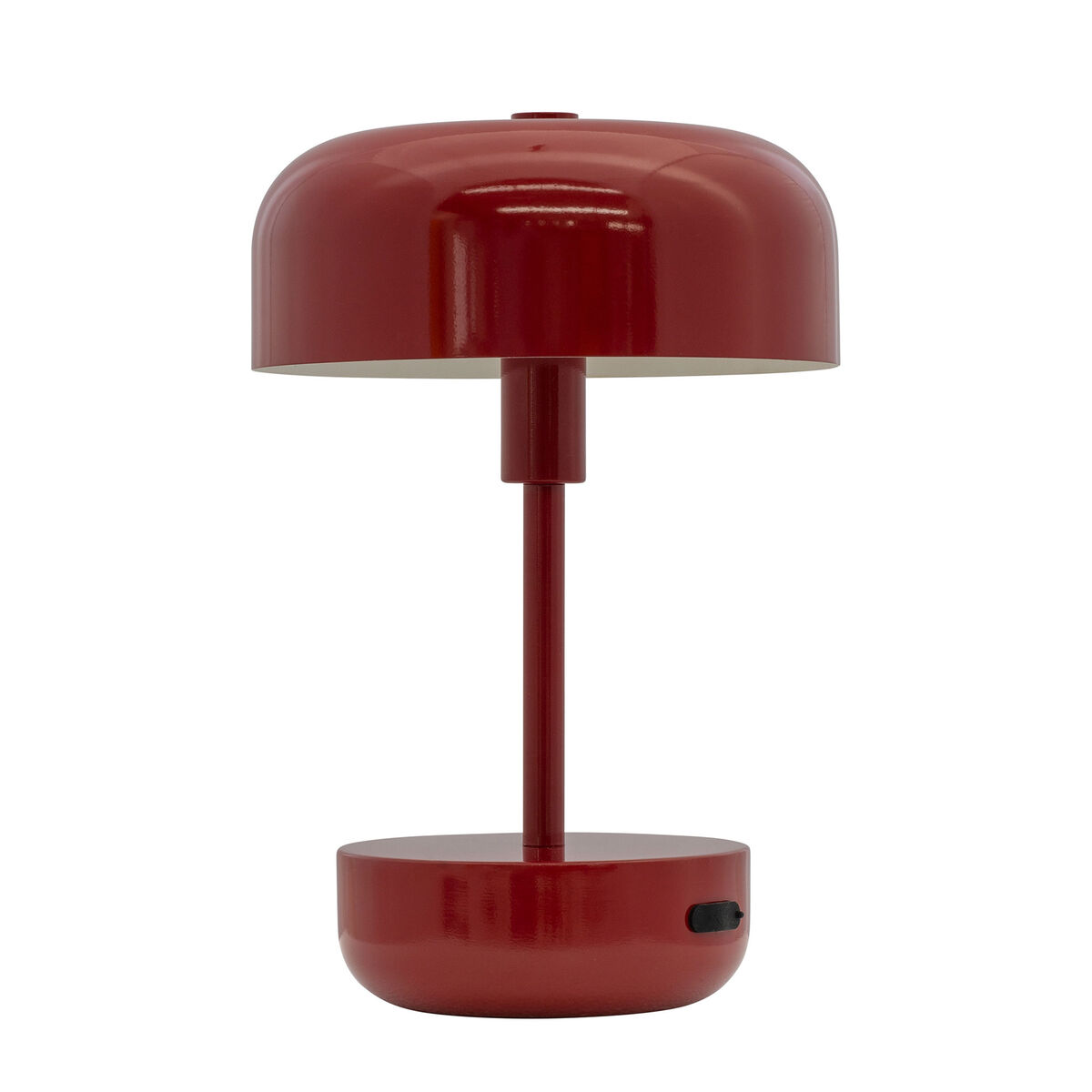 Haipot genopladelig LED bordlampe, mørkerød
