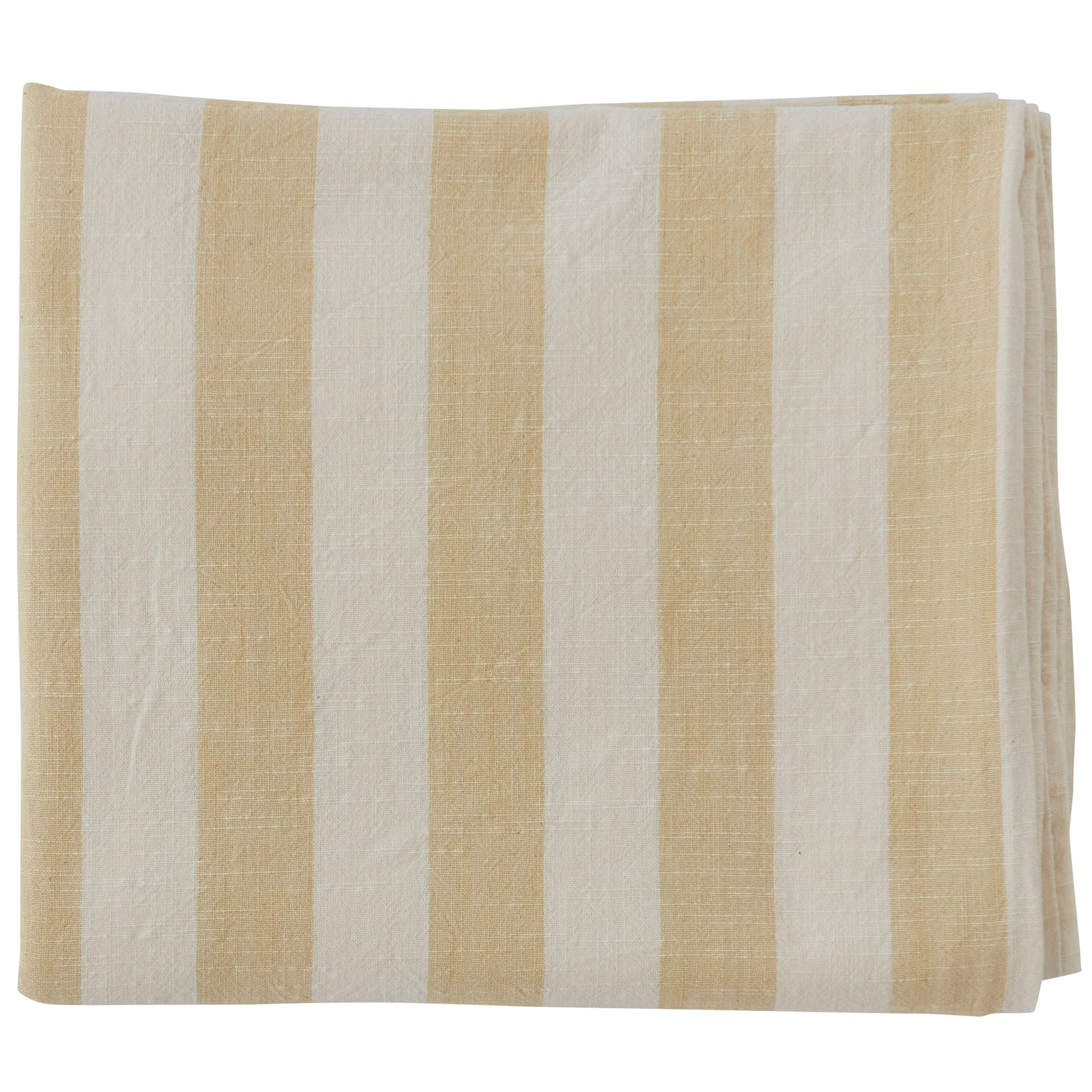 Raidallinen pöytäliina 260 x 140 cm, vanilla