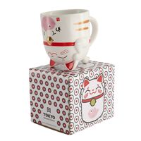 Kawaii Lucky Cat krus 35 cl, pink