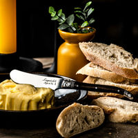 Laguiole Premium Line smørkniv 4-pak, mørkebrun