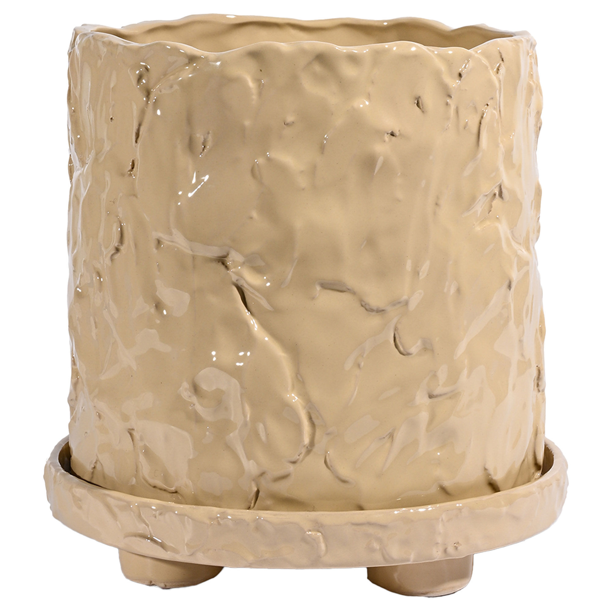Muddy L kruka 23 x 23,5 cm, beige