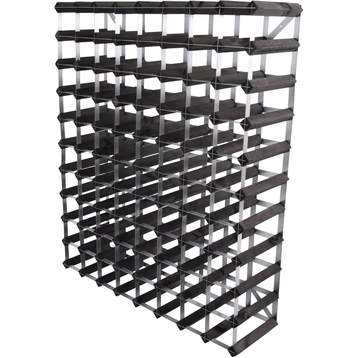 Vinställ Påbyggnadsbart 90 Flaskor Black Ash