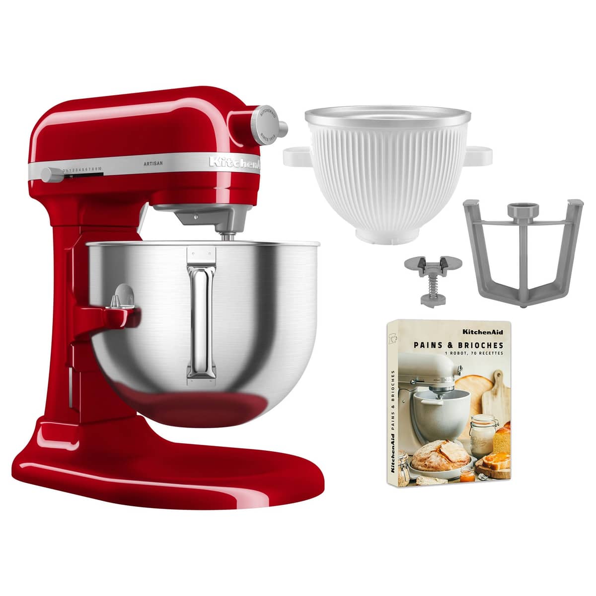 Artisan 5KSM70SHXE köksmaskin 6,6 liter + 5KSMICM Ice Cream Maker, red