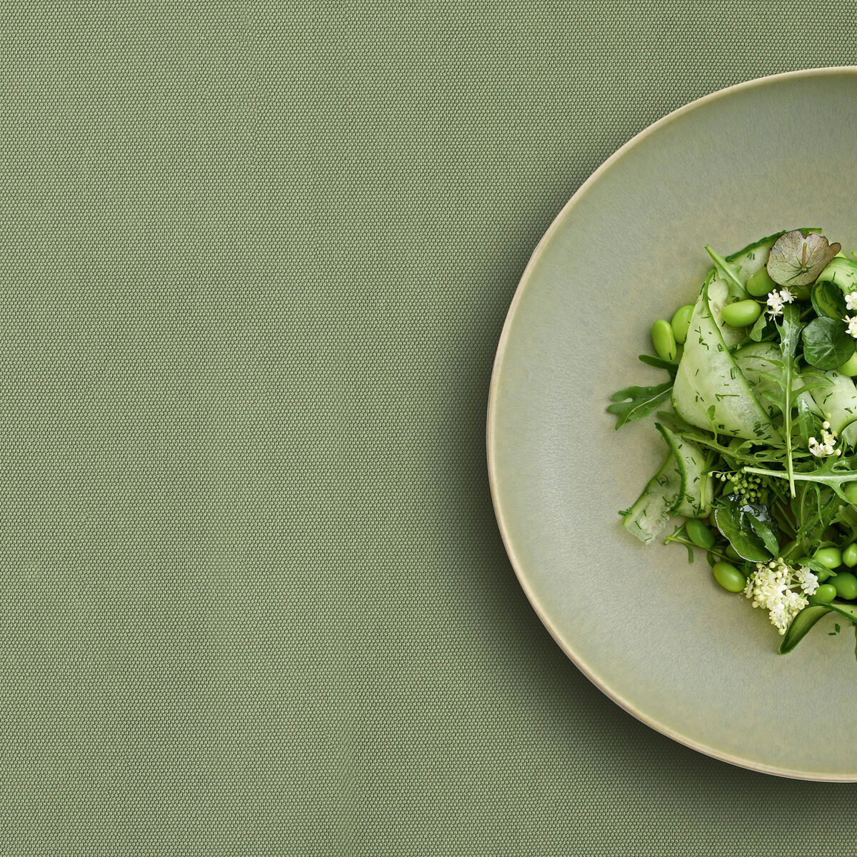 Villa Collection Shoku pöytätabletti 46x35 cm 4-pakkaus, pure green