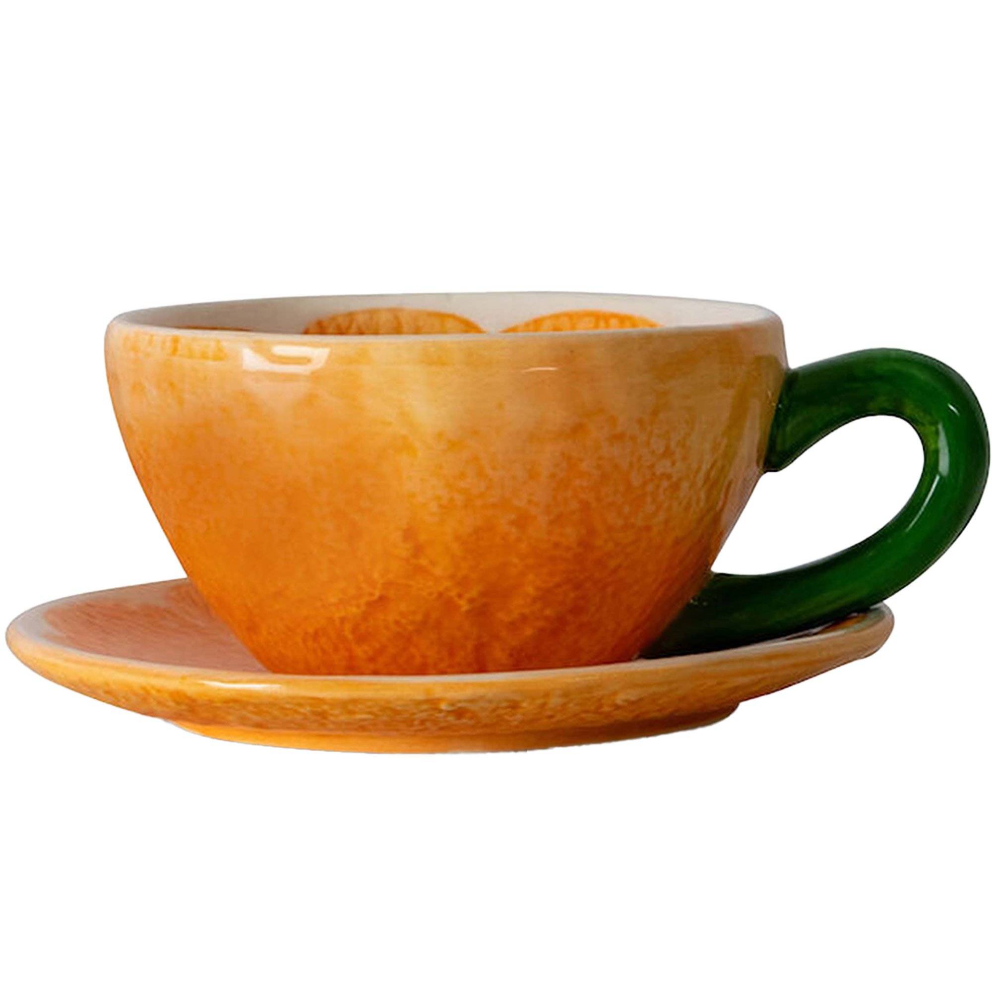Mandarie kopp med fat 25 cl, oransje