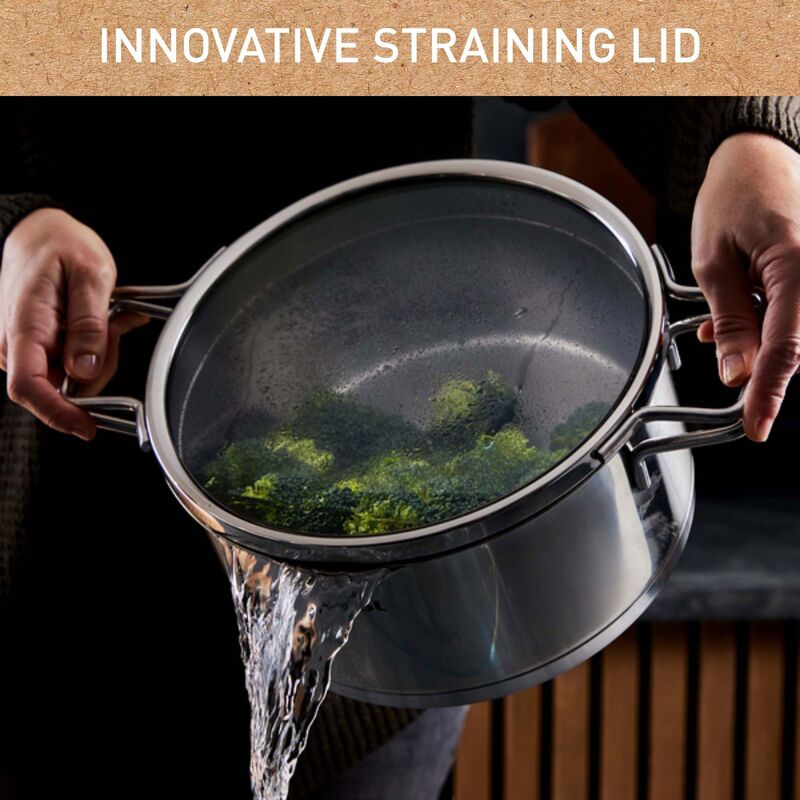 Nordica gryde med dampindsats 4,8 liter, rustfrit stål