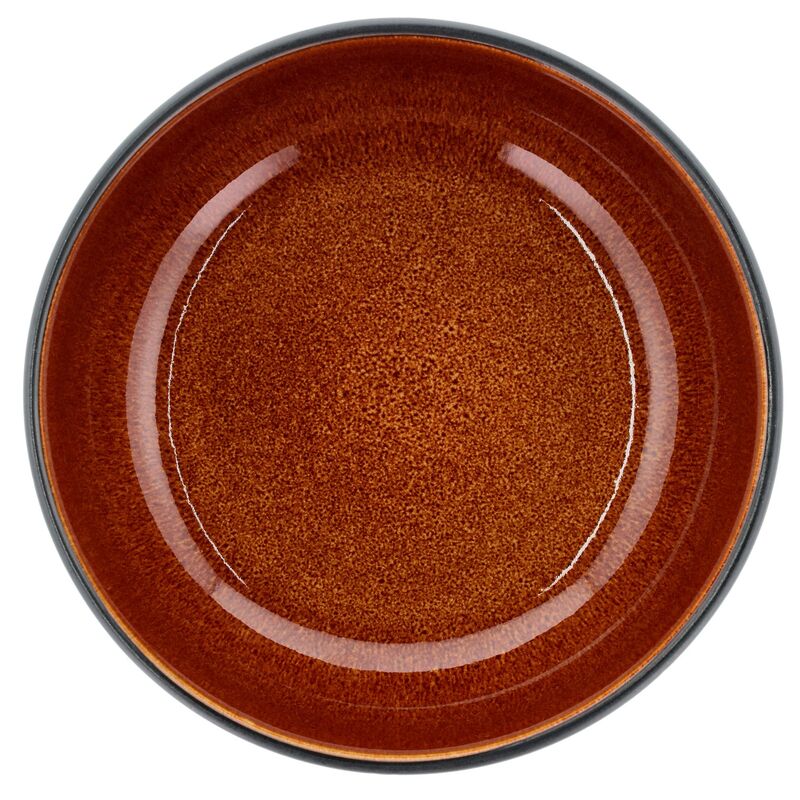 Poke-/ramenskål 18 cm, rav/svart