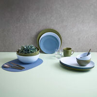 Confetti tallerken 24 cm, aqua