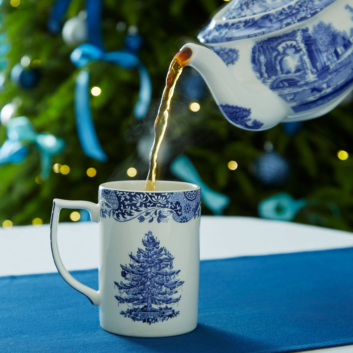 Spode Blue Italian Christmas Tree Krus 35 cl