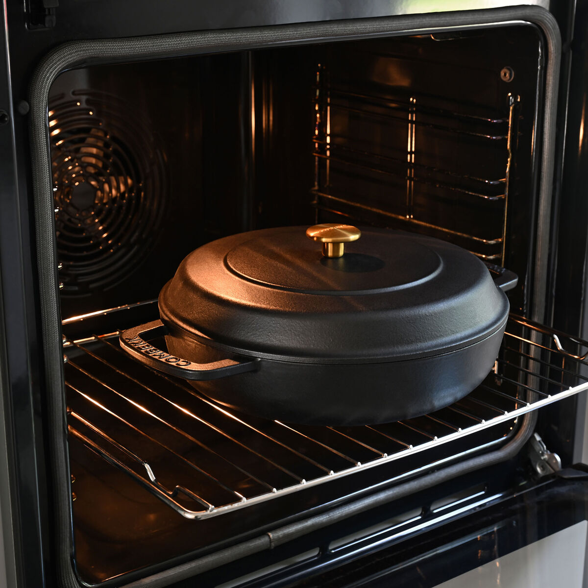 Combekk Lav gryde med låg Ø28 cm/5 liter, sort